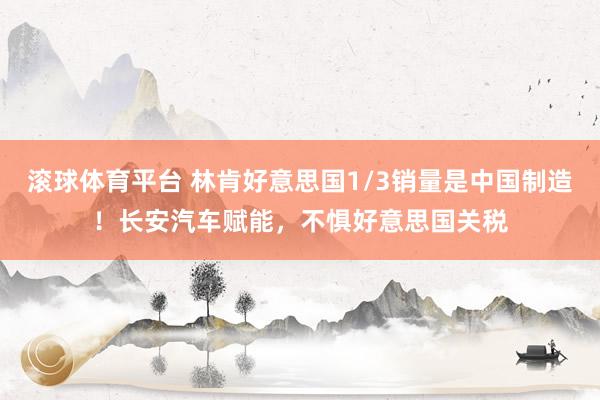 滚球体育平台 林肯好意思国1/3销量是中国制造！长安汽车赋能，不惧好意思国关税