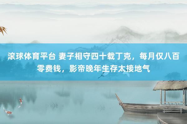 滚球体育平台 妻子相守四十载丁克，每月仅八百零费钱，影帝晚年生存太接地气