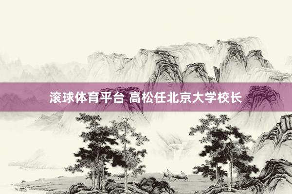 滚球体育平台 高松任北京大学校长