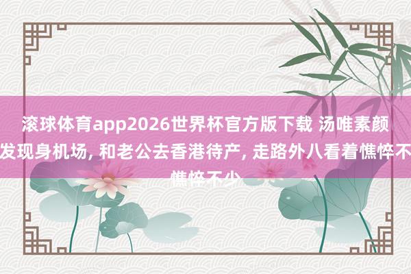 滚球体育app2026世界杯官方版下载 汤唯素颜短发现身机场， 和老公去香港待产， 走路外八看着憔悴不少