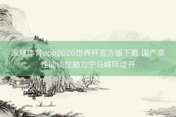 滚球体育app2026世界杯官方版下载 国产高性能谈岔助力宁马城际绽开