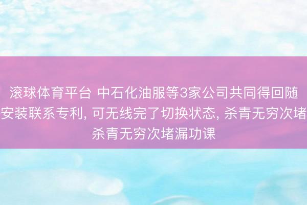 滚球体育平台 中石化油服等3家公司共同得回随钻堵漏安装联系专利， 可无线完了切换状态， 杀青无穷次堵漏功课