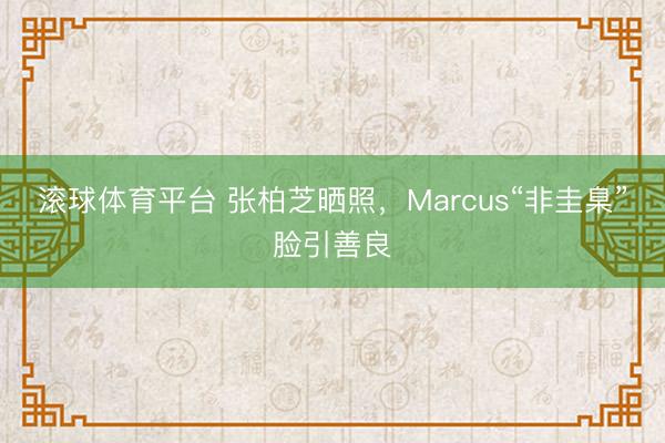 滚球体育平台 张柏芝晒照，Marcus“非圭臬”脸引善良